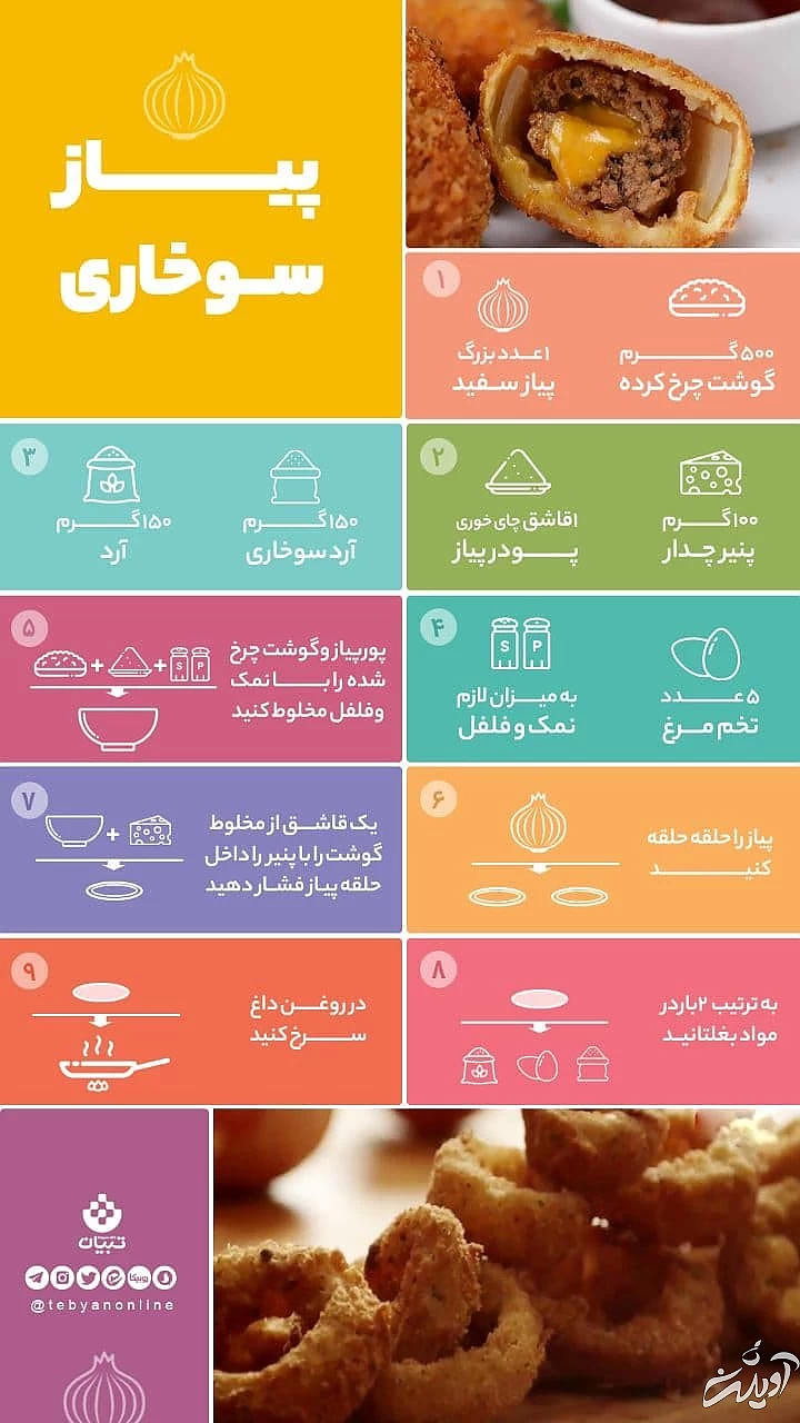 طرز تهیه پیاز سوخاری رستورانی